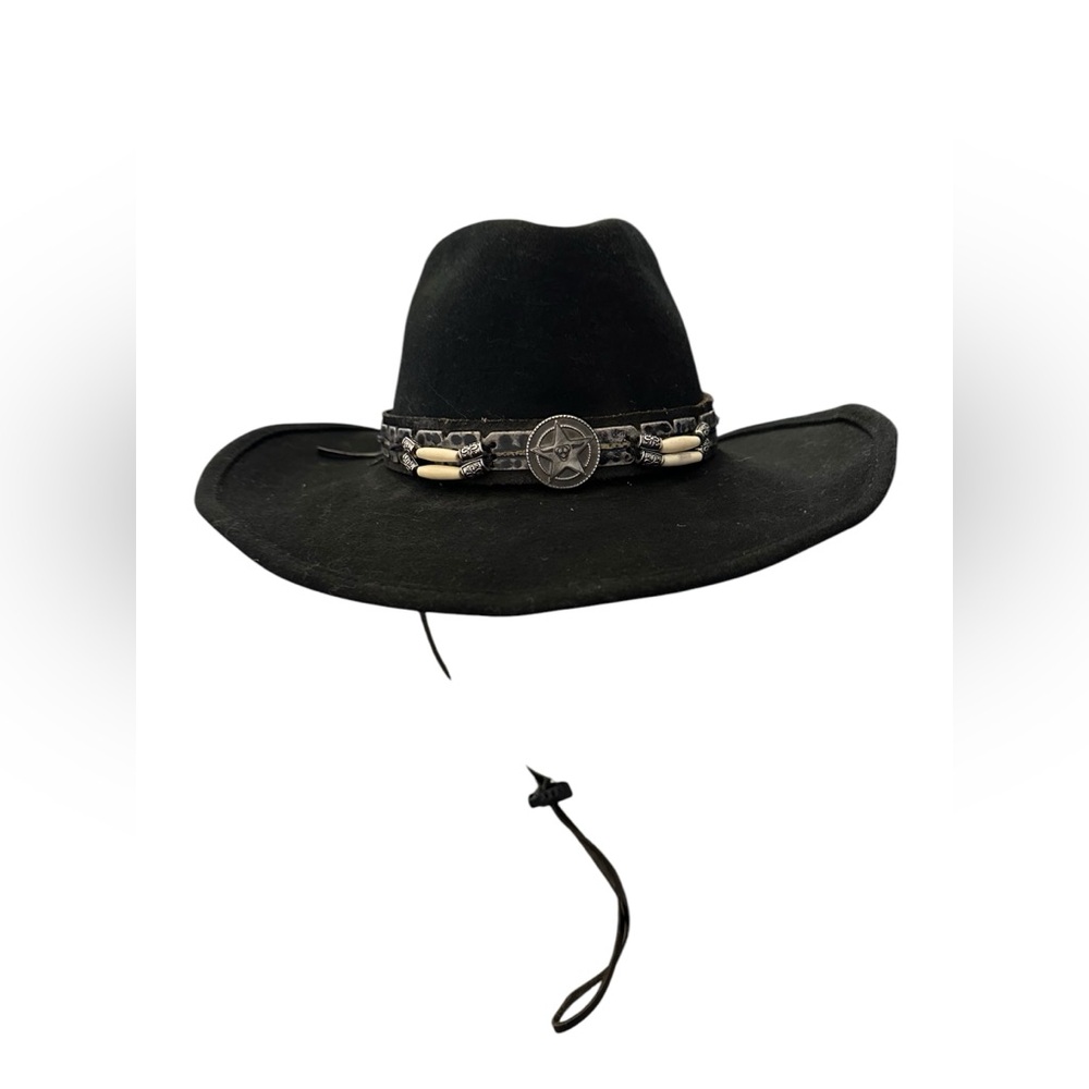 Genuine BULLHIDE By Montecarlo Cowboy Hat Legacy Black Felt Size Medium